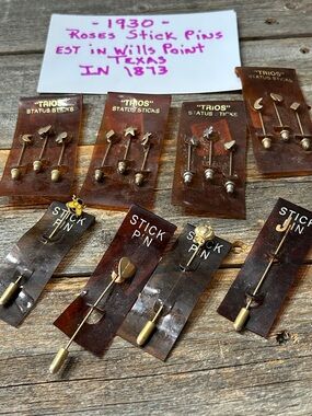 Vintage Trios & Stick Pin Lot of 16 total